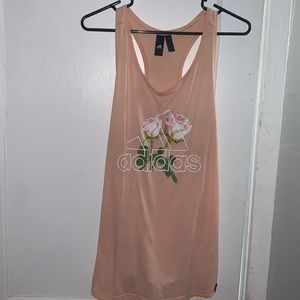 Pink Adidas tank top extra large flower detail